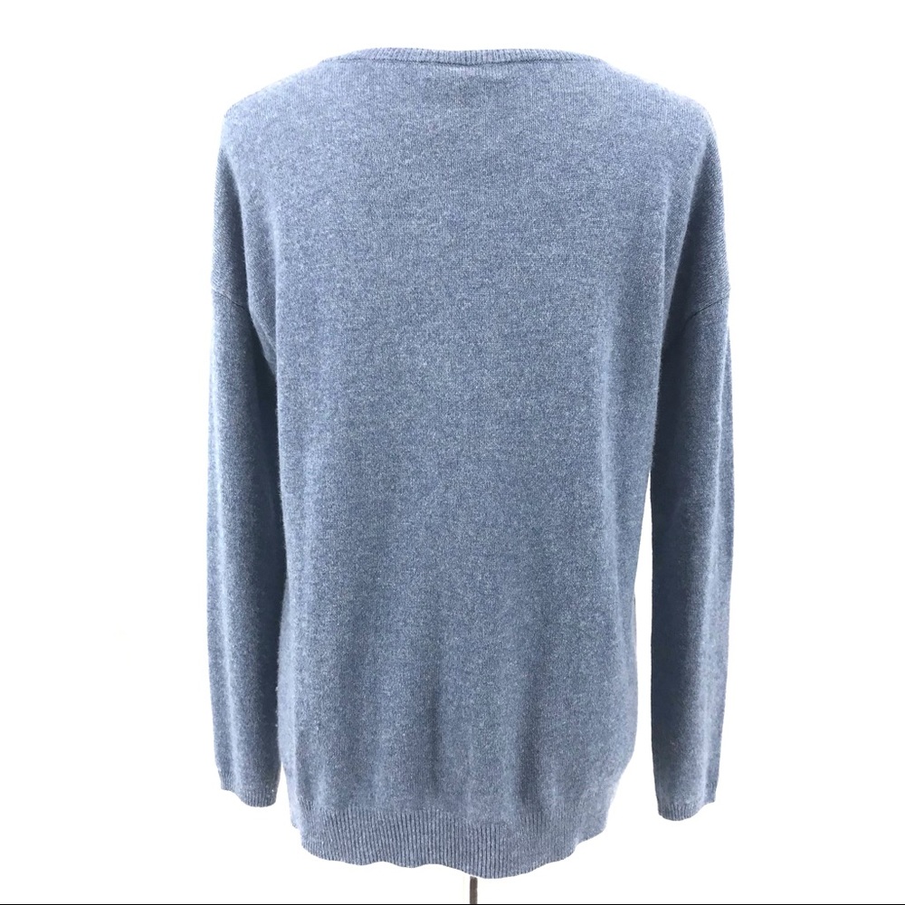 Sofia Cashmere Light Blue Long Sleeve Sweater - Picture 4 of 6